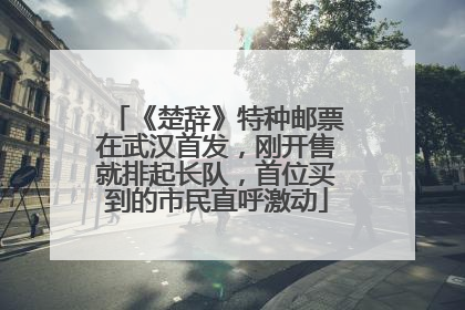 《楚辞》特种邮票在武汉首发，刚开售就排起长队，首位买到的市民直呼激动