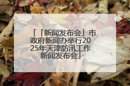 「新闻发布会」市政府新闻办举行2025年天津防汛工作新闻发布会