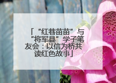 “红巷苗苗”与“将军县”学子笔友会：以信为桥共读红色故事