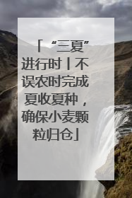 “三夏”进行时丨不误农时完成夏收夏种，确保小麦颗粒归仓