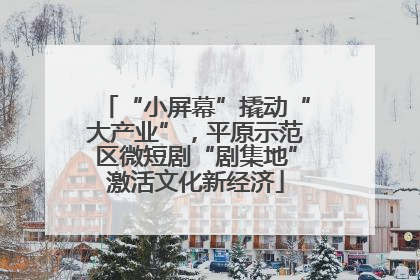 “小屏幕”撬动“大产业”，平原示范区微短剧“剧集地”激活文化新经济