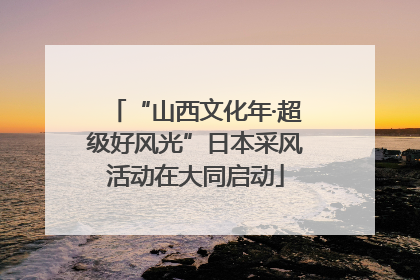 “山西文化年·超级好风光”日本采风活动在大同启动