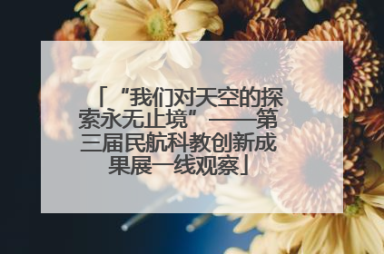 “我们对天空的探索永无止境”——第三届民航科教创新成果展一线观察