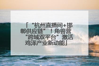 “杭州直播间+邯郸供应链”！角兽营“跨域双平台”激活鸡泽产业新动能
