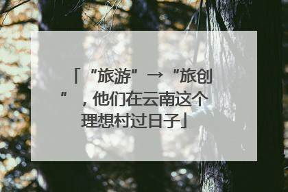 “旅游”→“旅创”，他们在云南这个理想村过日子