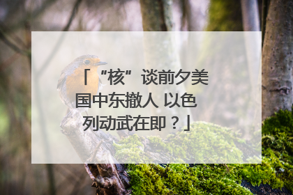 “核”谈前夕美国中东撤人 以色列动武在即？