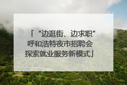 “边逛街、边求职” 呼和浩特夜市招聘会探索就业服务新模式