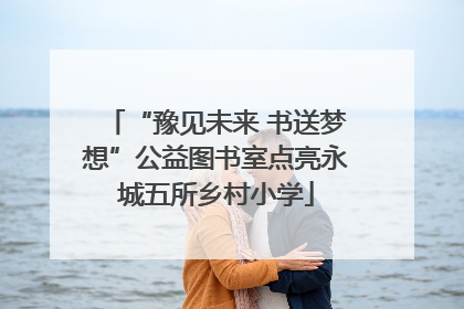 “豫见未来 书送梦想”公益图书室点亮永城五所乡村小学
