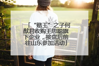 “赌王”之子何猷君收购王思聪旗下企业，接盘后前往山东参加活动