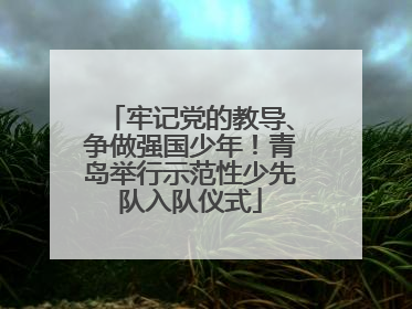 牢记党的教导、争做强国少年！青岛举行示范性少先队入队仪式