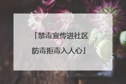 禁毒宣传进社区 防毒拒毒入人心