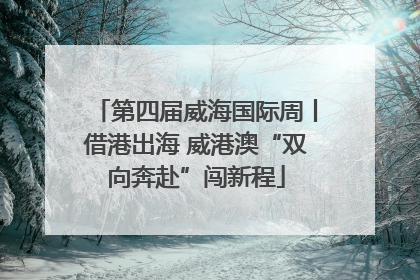 第四届威海国际周丨借港出海 威港澳“双向奔赴”闯新程