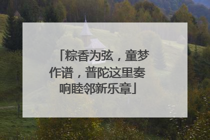粽香为弦，童梦作谱，普陀这里奏响睦邻新乐章