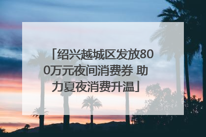 绍兴越城区发放800万元夜间消费券 助力夏夜消费升温