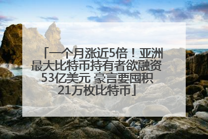 一个月涨近5倍！亚洲最大比特币持有者欲融资53亿美元 豪言要囤积21万枚比特币