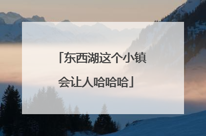 东西湖这个小镇会让人哈哈哈