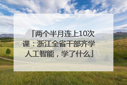 两个半月连上10次课：浙江全省干部齐学人工智能，学了什么