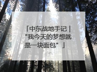 中东战地手记｜“我今天的梦想就是一块面包”