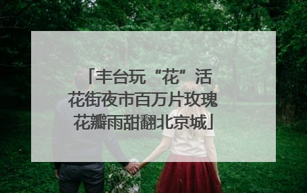 丰台玩“花”活 花街夜市百万片玫瑰花瓣雨甜翻北京城