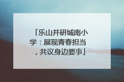 乐山井研城南小学：展现青春担当，共议身边要事