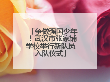 争做强国少年！武汉市张家铺学校举行新队员入队仪式