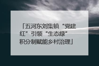 五河东刘集镇“党建红”引领“生态绿” 积分制赋能乡村治理