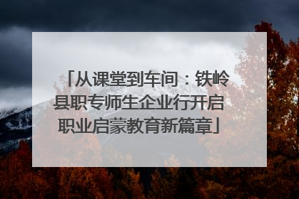 从课堂到车间：铁岭县职专师生企业行开启职业启蒙教育新篇章