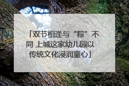双节相逢与“粽”不同 上城这家幼儿园以传统文化浸润童心