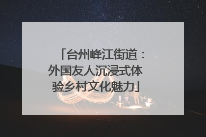 台州峰江街道：外国友人沉浸式体验乡村文化魅力