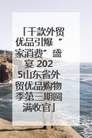 千款外贸优品引爆“家消费”盛宴 2025山东省外贸优品购物季第三期圆满收官