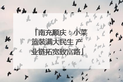南充顺庆：小菜篮装满大民生 产业链拓宽致富路