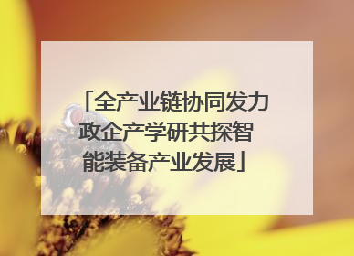 全产业链协同发力 政企产学研共探智能装备产业发展