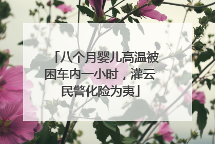 八个月婴儿高温被困车内一小时，灌云民警化险为夷