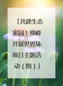 共建生态家园！横峰开展世界环境日主题活动（图）