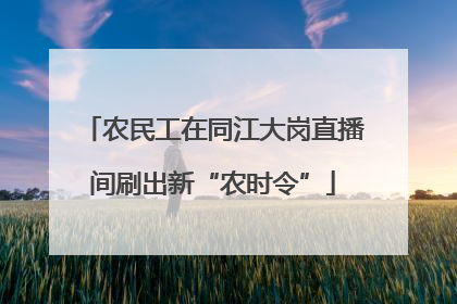 农民工在同江大岗直播间刷出新“农时令”