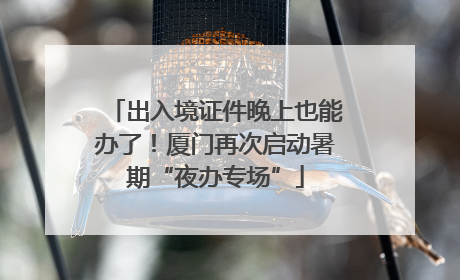 出入境证件晚上也能办了！厦门再次启动暑期“夜办专场”