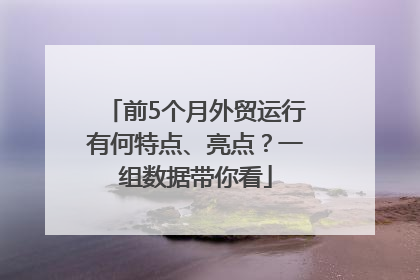 前5个月外贸运行有何特点、亮点？一组数据带你看