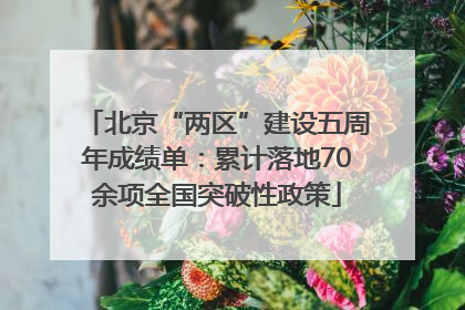 北京“两区”建设五周年成绩单：累计落地70余项全国突破性政策