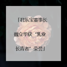 君乐宝董事长魏立华获“乳业长青者”荣誉