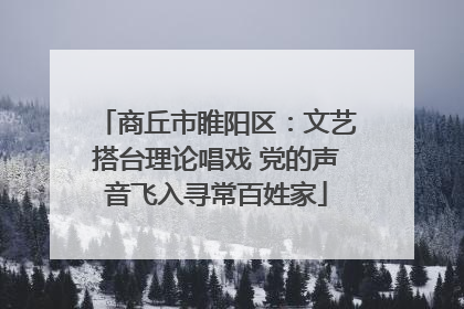 商丘市睢阳区：文艺搭台理论唱戏 党的声音飞入寻常百姓家