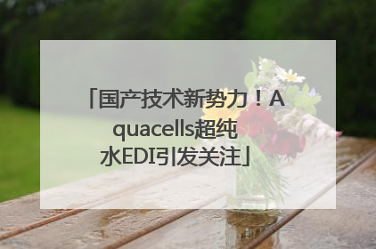 国产技术新势力！Aquacells超纯水EDI引发关注