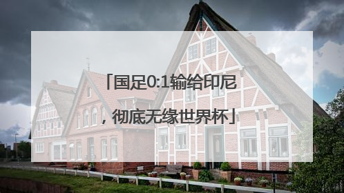 国足0:1输给印尼，彻底无缘世界杯
