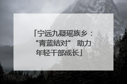 宁远九疑瑶族乡：“青蓝结对” 助力年轻干部成长