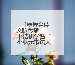 墨舞金陵·文脉传承——书法研学暨“小状元书法大赛”活动启动了