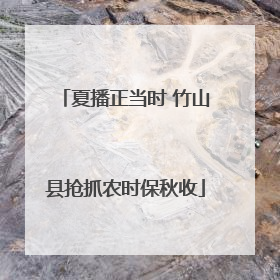 夏播正当时 竹山县抢抓农时保秋收