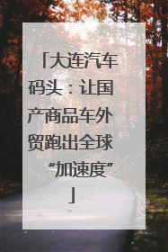 大连汽车码头：让国产商品车外贸跑出全球“加速度”