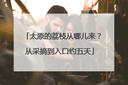 太原的荔枝从哪儿来？从采摘到入口约五天