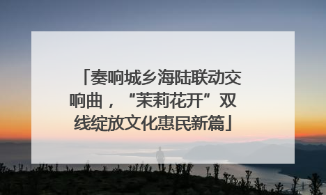 奏响城乡海陆联动交响曲，“茉莉花开”双线绽放文化惠民新篇