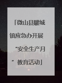 微山县驩城镇应急办开展“安全生产月”教育活动
