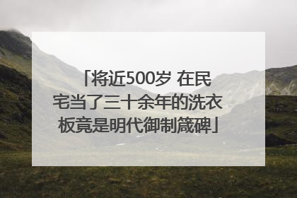 将近500岁 在民宅当了三十余年的洗衣板竟是明代御制箴碑